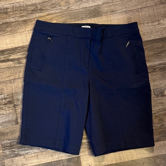Izod Pants - Izod Dark Blue Women's Golf Bermudas / DG56